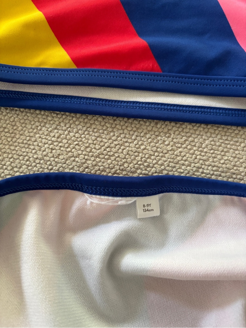 Mini Boden 2 Piece Cross Back Rainbow Swimsuit Bikini Size 8-9Y - Picture 3 of 3